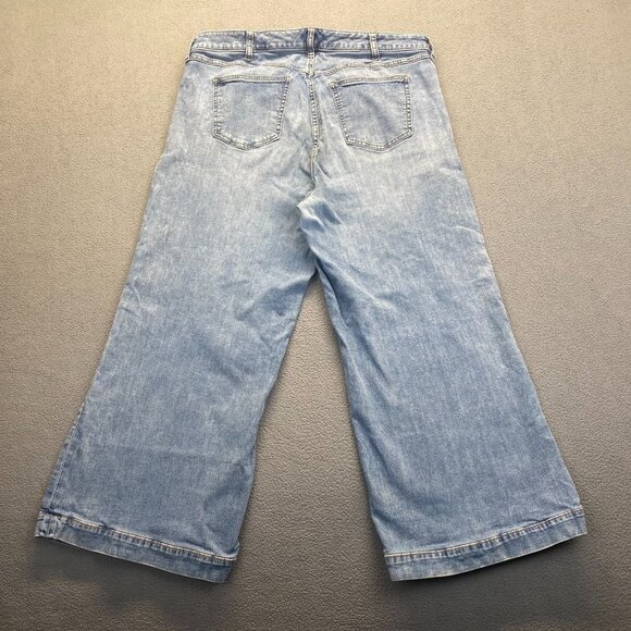 Torrid Womens Size 18R Mid Rise Wide Leg Vintage Stretch Blue Jeans,modified - Picture 13 of 16